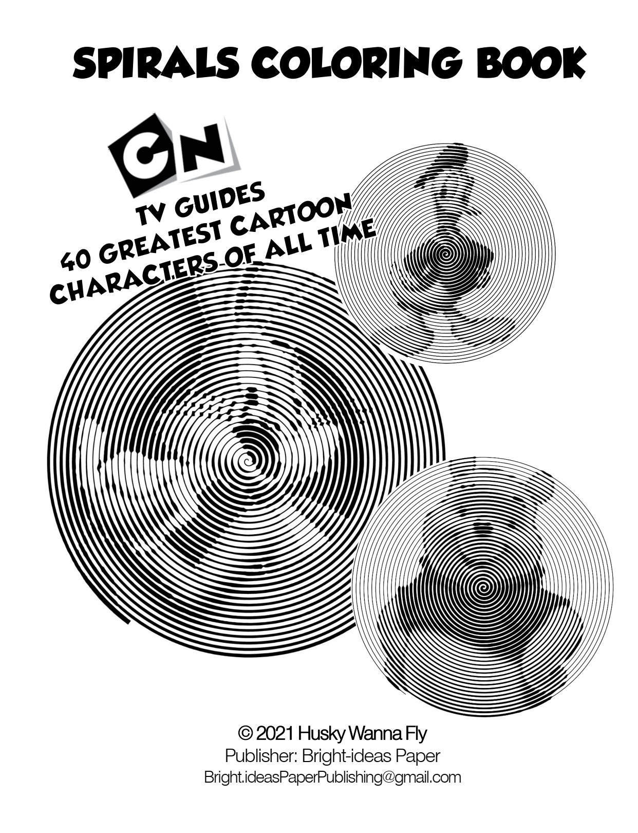 TV Guides 40 Greatest Cartoon Characters of All Time Spiral Coloring Pages  