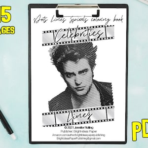 15 Lines style of Celebrities spriral coloring pages, The BEST Adult Coloring Pages of Dots lines Spiral