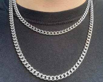 60cm Real 925 Sterling Silver Silver Curb Chain Solid 7mm Wide 55gr 1921 60cm Real 925 Sterling Silver Silver Curb Chain Solid 7mm Wide 55gr 1921