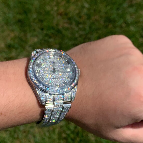 Mens Iced Watch Diamond Watch Hip Hop 