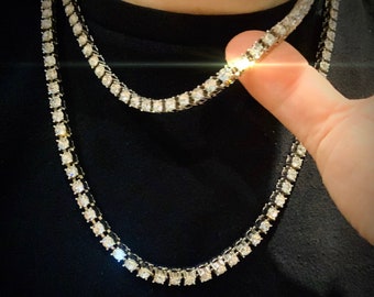 Fake Tennis Necklace - Etsy