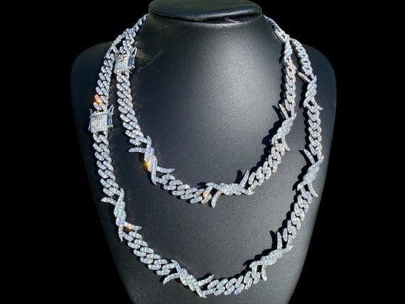 Iced Cuban Link Chain Bracelet Iced Out 