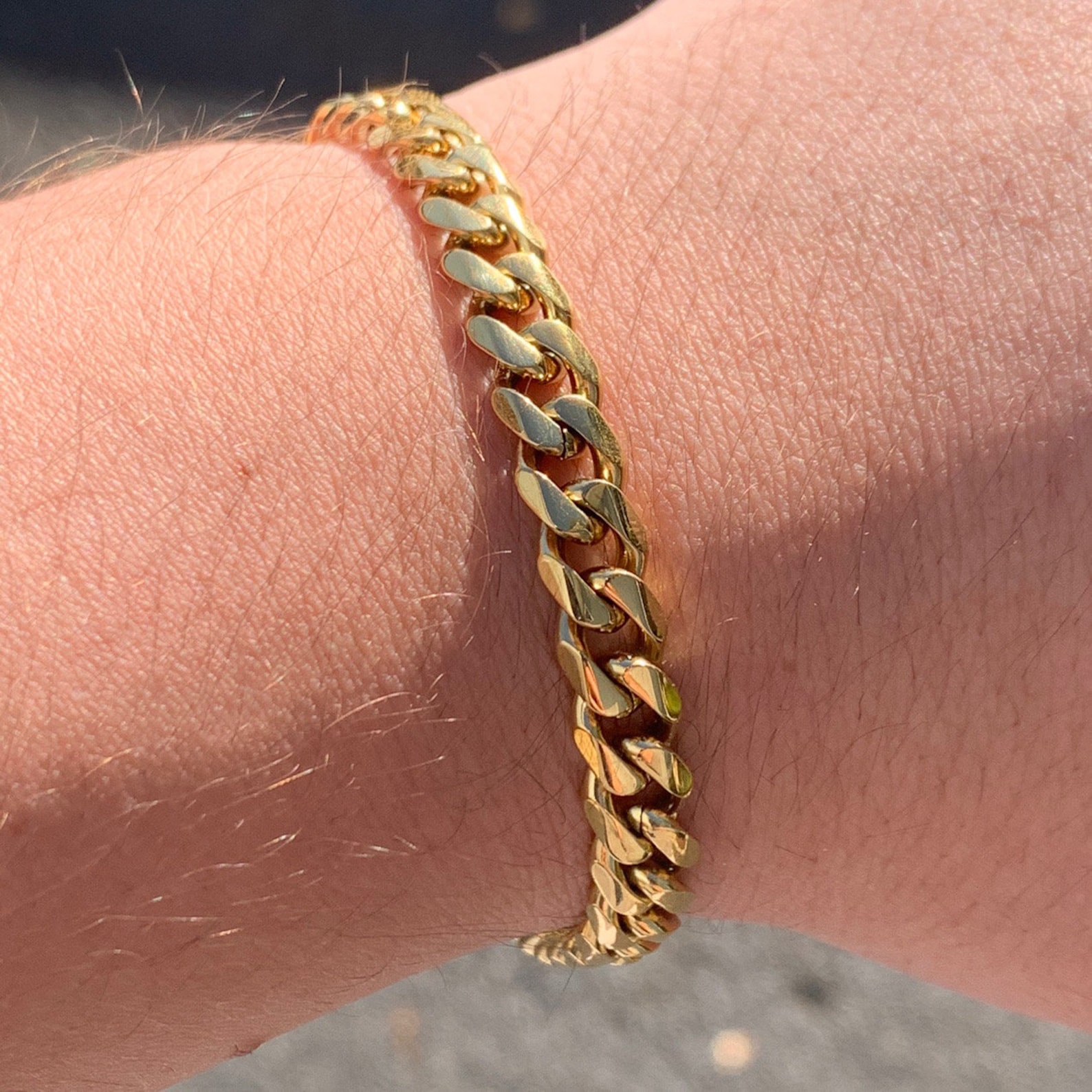 7mm Cuban Link Bracelet Gold Cuban Bracelet Cuban Bracelet Etsy