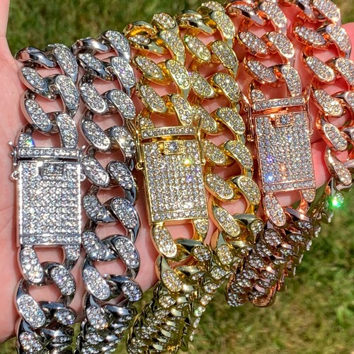 Iced Out Cuban Link Chain Cuban Choker 