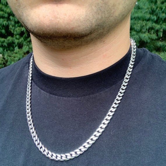 Silver Cuban Link Chain 7mm - Etsy 