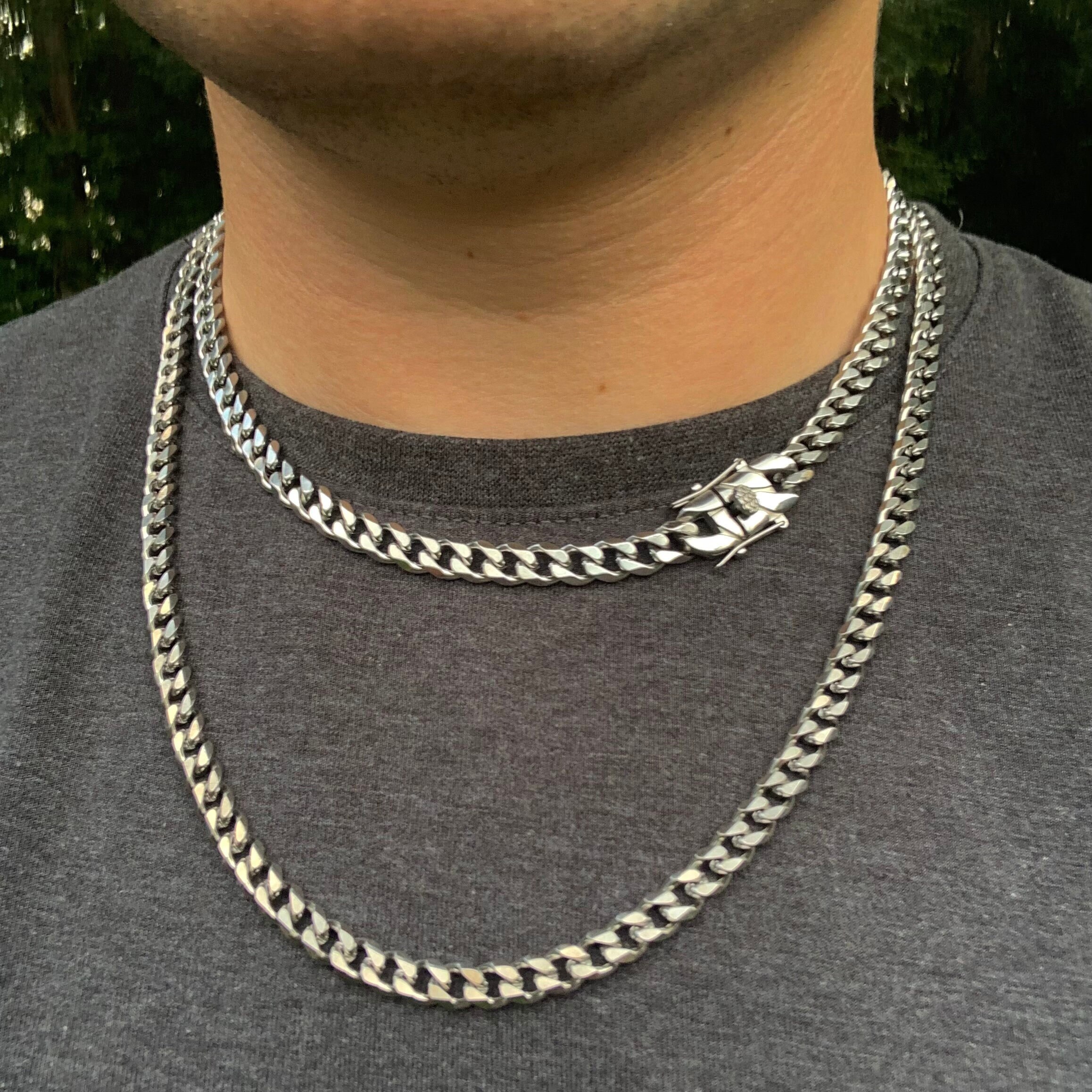 Cuban Link Chain Silver Cuban Necklace 