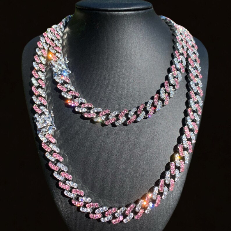 Two tone cuban link choker Clearance