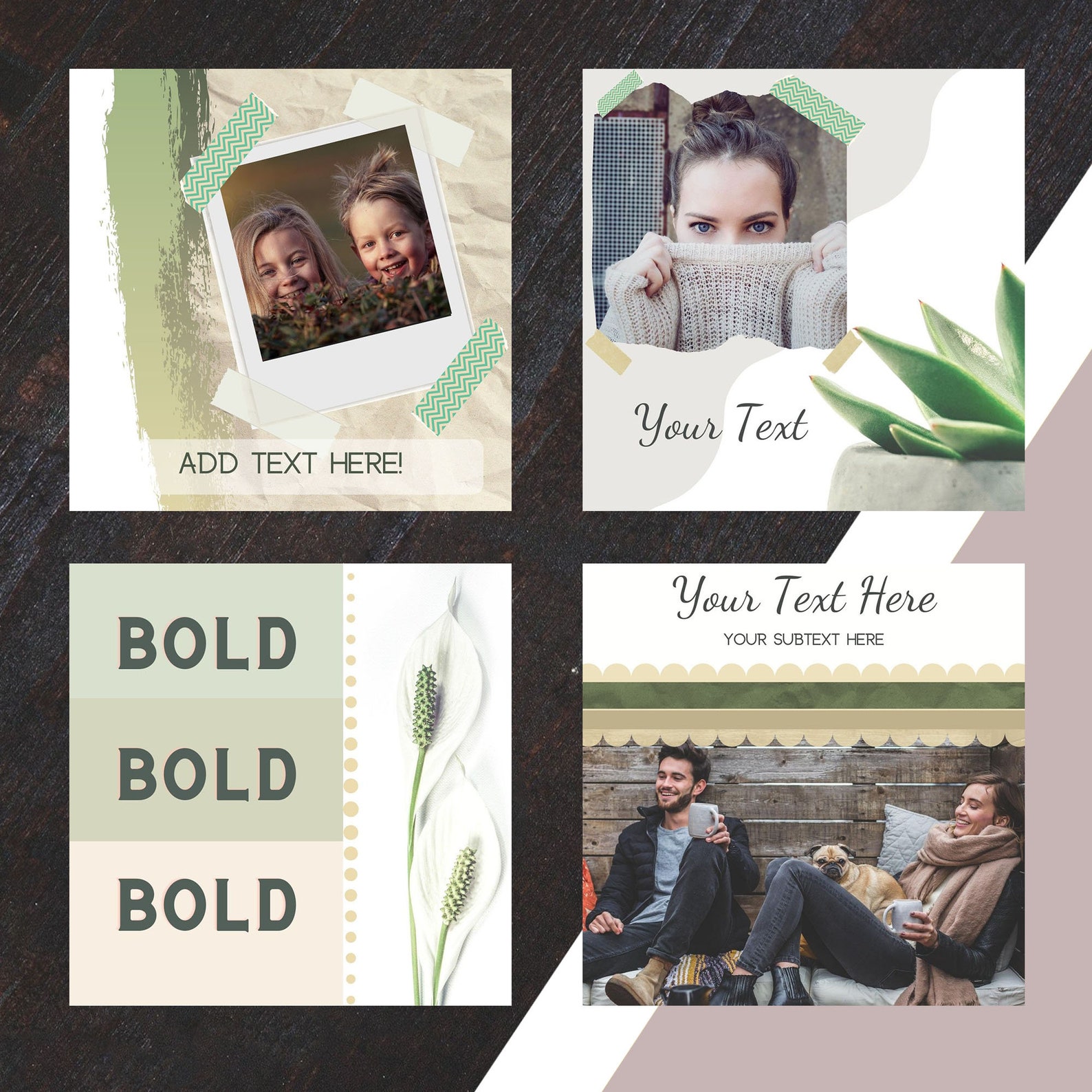 20 Instagram Post Templates for Canva Editable Canva Etsy