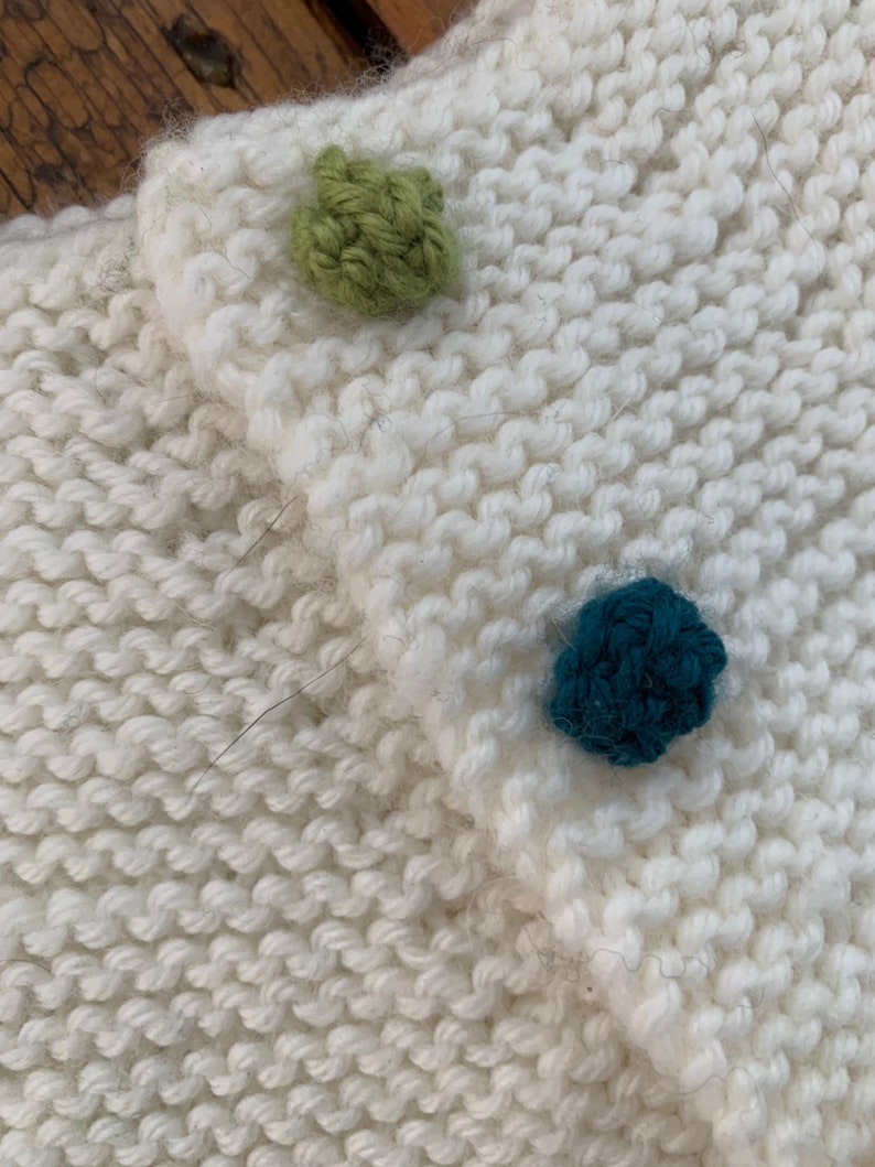 Spring Flowers Handknit Baby Topper