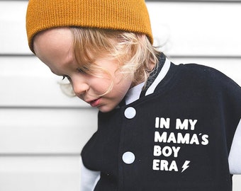 In my mamas boys era, Kids Varsity jacket, Boy fashion, Kids Letterman jacket, Cool kids clothes