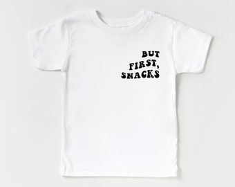 but first snacks, cool kids shirt, baby clothes unisex, cool kids shirt, new mom gift, vintage kids clothes, snack monster, but first coffee