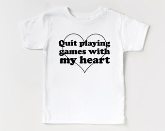 Quit playing games with my heart, Backstreet Boys shirt, oddler tshirt, baby outfit for boys, baby clothes unisex, gift for mom to be