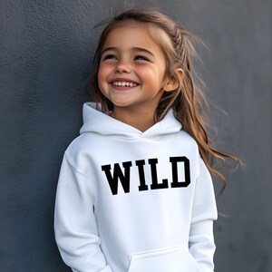 Wild, Modern Minimalist Kids Sweater, Trendy Unisex Toddler Crewneck, Sweatshirt & Hoodie, Gift for Stylish Kids
