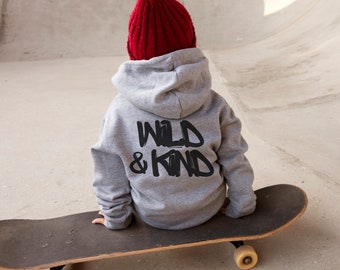 Wild and Kind, Cool hoodie for toddlers, Cool kids shirt, stray kids shirt, stray kids hoodie