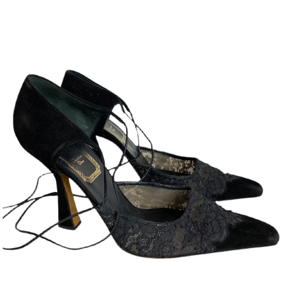 dior lace heels