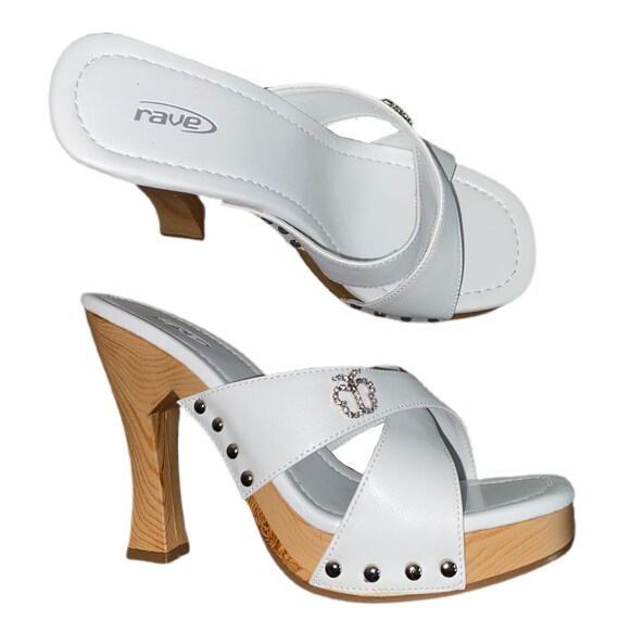 Vintage Platform Butterfly Chunky Heels 