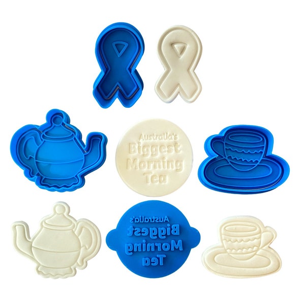 Biggest Morning Tea cookie stamp- Cancer Council - Teapot and teacup cutter