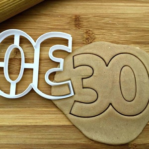 Number Thirty Cookie Cutter