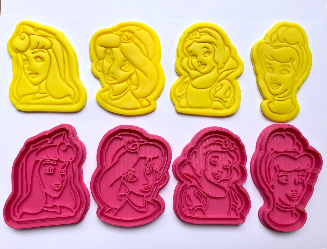 Disney Inspired Princesses Cookie Cutter Stamp Snow White Etsy
