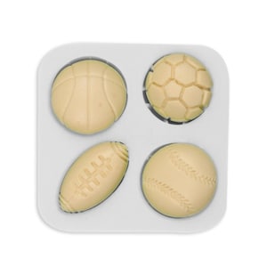 Sports Ball Silicone Mould Cake Fondant Sugarcraft Soap Basketball Soccer Football Baseball