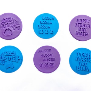 Dia australiano Cookie Stamp Aussie Aussie Aussie Oi Oi Oi Happy Straya day Mate Biscuit Pastry Cutter Fondant Embosser Bakeware