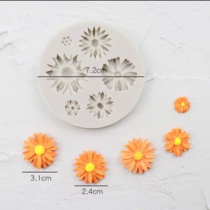Little Flower Daisy Silicone Mould Cake Fondant Sugarcraft Soap