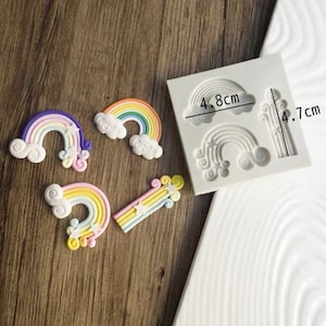 3 Assorted Rainbow Silicone Cake Fondant Sugarcraft Soap