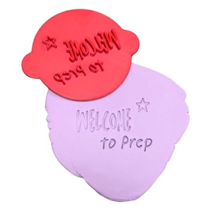 Welcometo prep Cookie stamp fondant embosser school starting