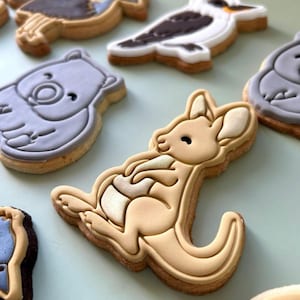 Australian Animals Cookie Cutter Stamp Koala Crocodile Kangaroo Platypus Wombats Emu Dingo Cockatoos