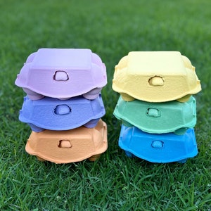 Veelkleurige eierdozen PYO-koekje Easter Cookie Box Craft Material Half dozijn