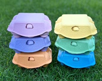 Multi colour egg cartons PYO cookie Easter Cookie Box Craft Material Half dozen