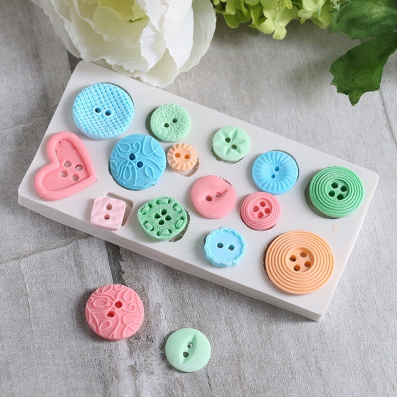 Marvelous Molds Large Knit Button Silicone Mold | Cake Decorating with Fondant and Gum Paste Icing