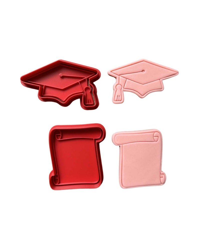 Graduation Cap Hat Opwen Scroll Diploma Cookie Cutter Fondant Cupcake ...