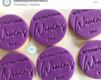 International women's day inspire Inclusion cookie stamp