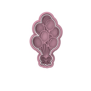Balloon Bundle Cookie Cutter Stamp bow