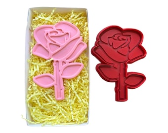 Rose Cookie Cutter Stamp single rose Valentine's day Wedding Mother's day