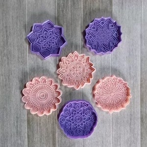 Mandala Ausstechform Stempel Blume Spitzenmuster indisch Boho Henna Mehndi