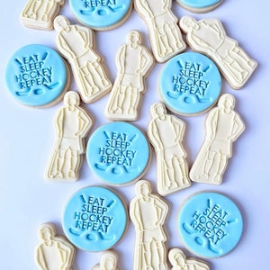 Hockey cookie cutter fondant boy girl player ice hockey