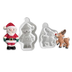 Weihnachten Zeichen Silikonform Kuchen Fondant Sugarcraft Seife Weihnachtsmann Schneemann Rentier Elfe