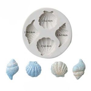 Shell Silicone Mould Cake Fondant Sugarcraft Soap Ocean Theme