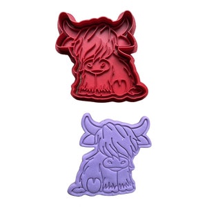 Highland cow Cookie Cutter Stamp Full body