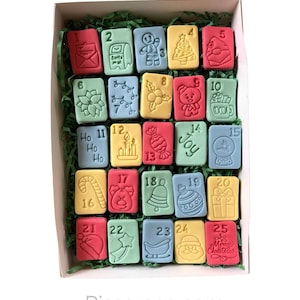 Kerst adventskalender cookie cutter stempel set