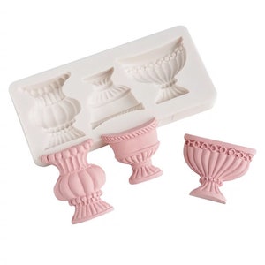 Antique Vases Silicone Mould Cake Fondant Sugarcraft Soap Design Theme