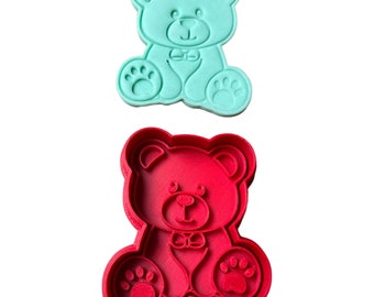 Baby Bär Ausstechform Junge Mädchen Fliege Babyparty