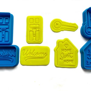 Home Sweet Home Ausstechform Stempel Haus Fondant Embosser Einweihungsparty Geschenk Deep Cutter