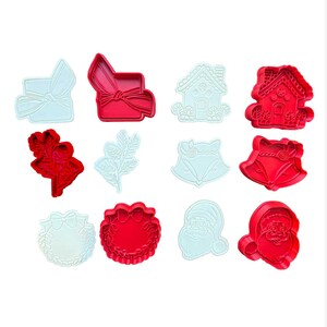 Christmas cookie cutter - Santa, gingerbread house, gift, wreath, fox & pine tree cones