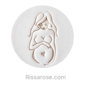 Pregnant mum cookie stamp baby shower mother&#39;s day