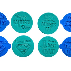 Father&#39;s day cookie stamps - Best dad, Superdad, and Happy Father&#39;s day
