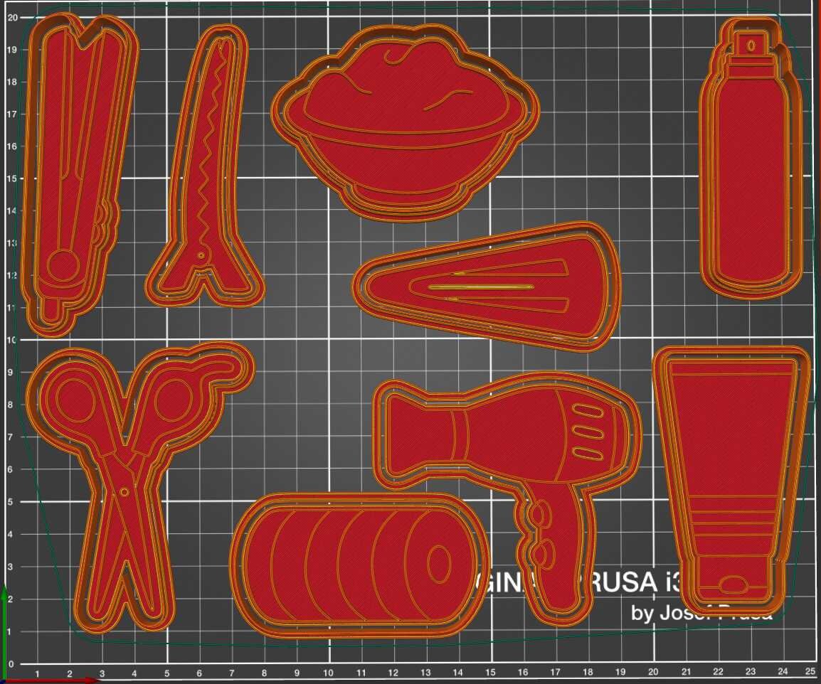 Hairdresser Hair Salon Cookie Cutter Stamp Hair Dyer Hair Etsy