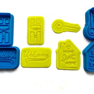 House Home Sweet Home Ausstecher Stempel Schlüssel Tür Willkommensmatte - House Warming Cookie